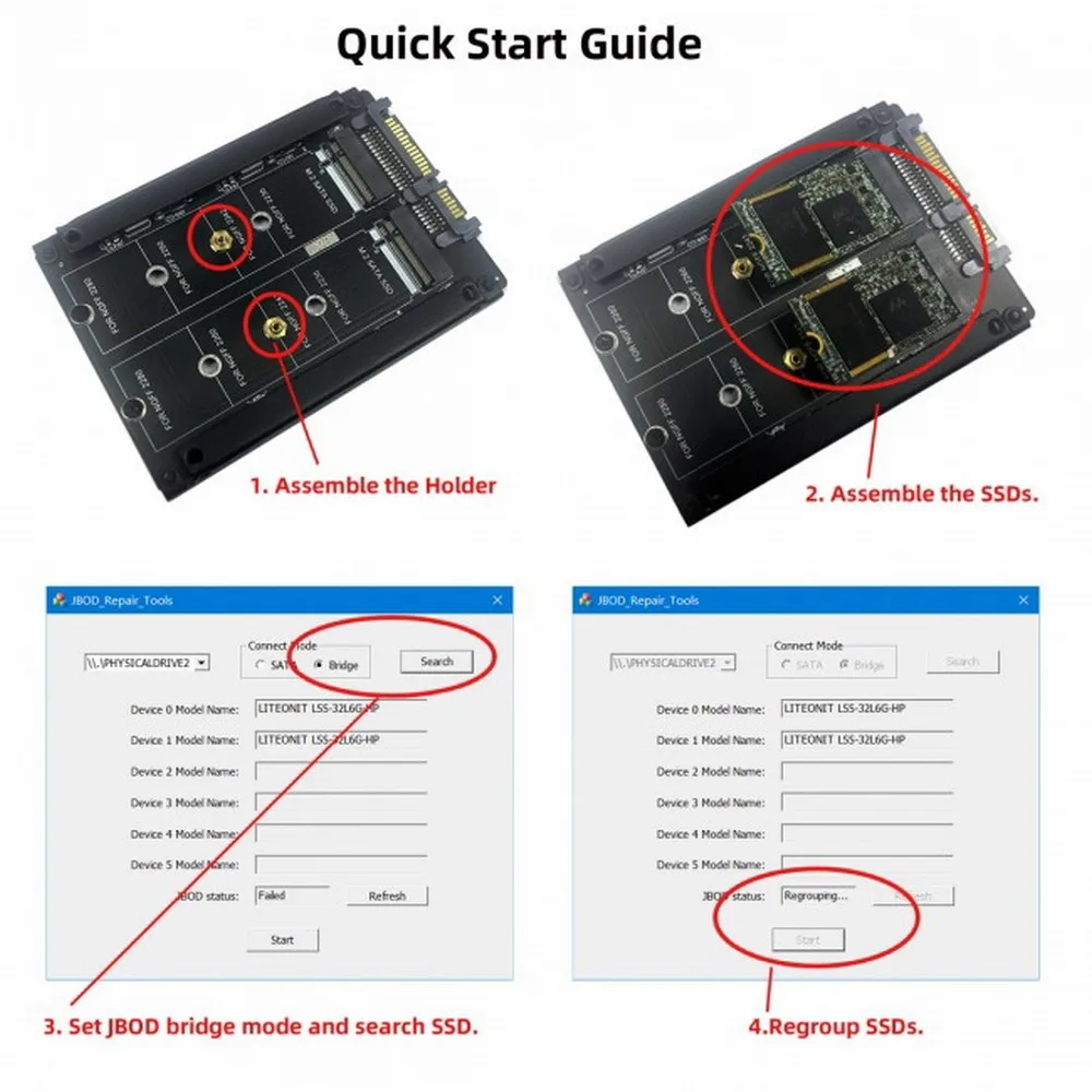 Imagem -05 - Adaptador Ssd Ngff M.2 b Mais m Key Dual M.2 a 2.5 Sata Ssd Raid Combo Hdd Gabinete de Disco Rígido Black Metal Case