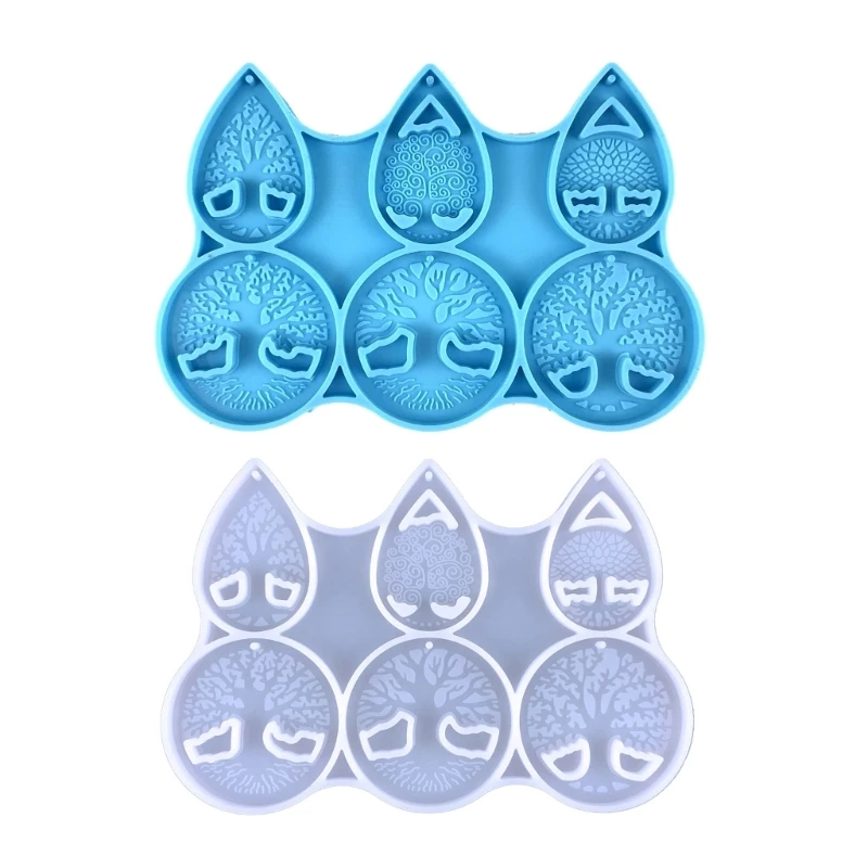 DIY Tree Life Keychain Silicone Epoxy Mold Backpack Decorative Mold DIY Ornament Pendant Mould for Valentine Gift