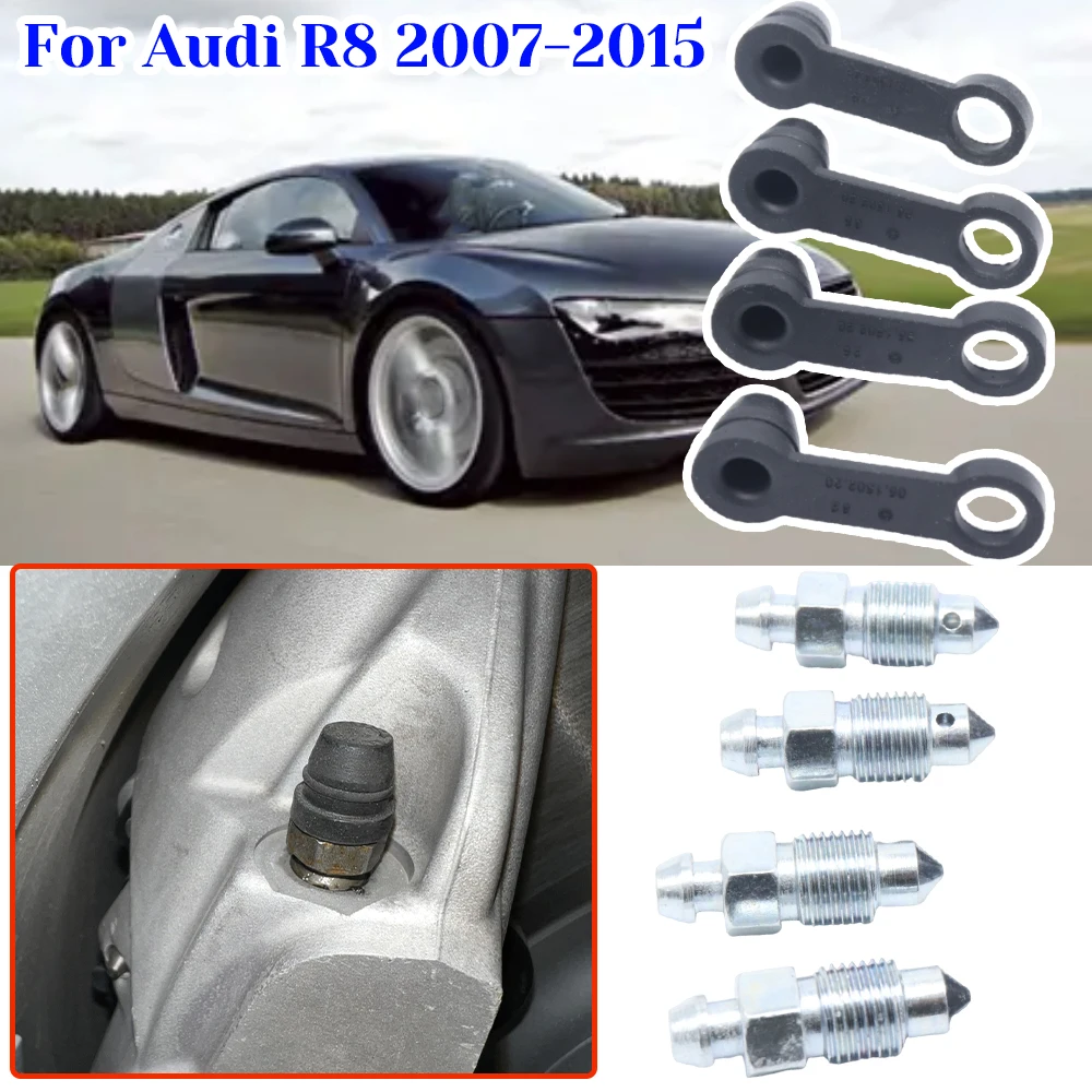 

Front Rear Left Right Caliper Bleed Nipples Screws Repair Kit for Audi R8 2007-2015 Dust Caps Clip Valves Car Replacement Parts