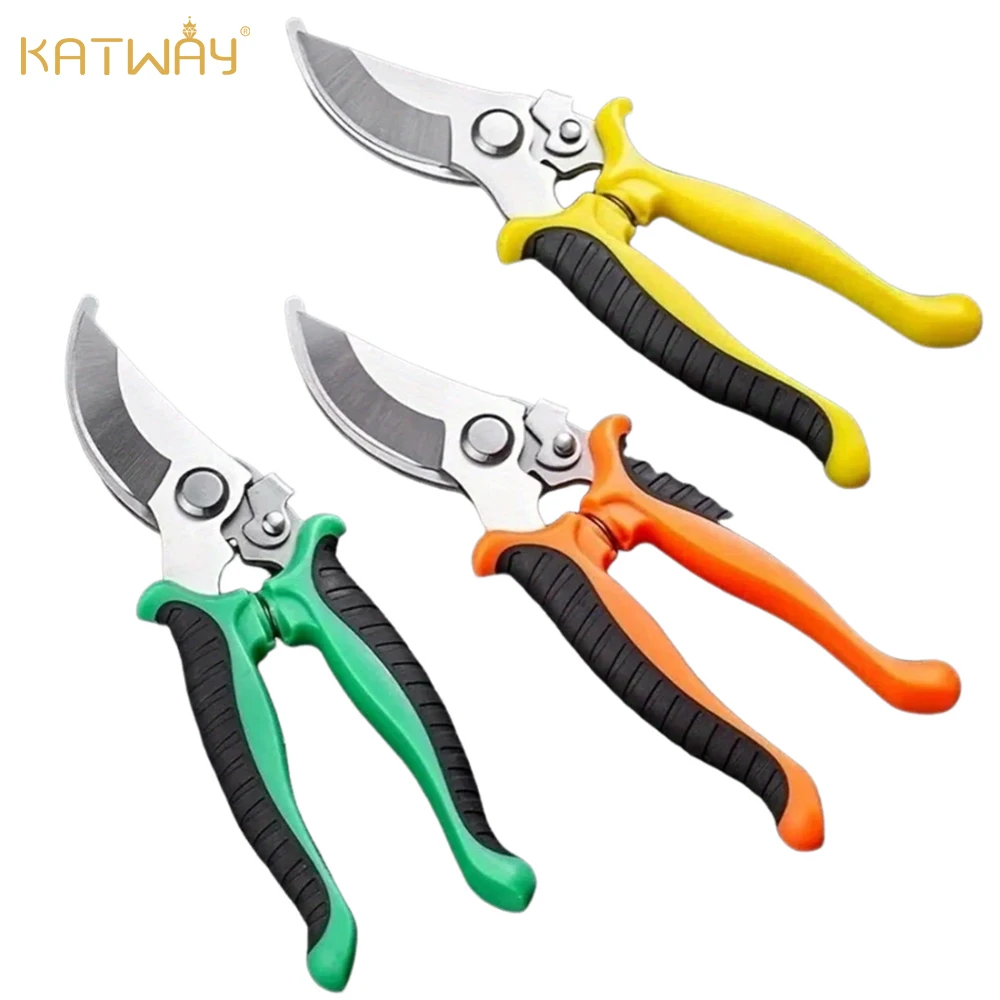 KATWAY Bypass Pruning Shears Sharp Garden Scissors, Pruner Tree Trimmers, Secateurs, Hand Clippers Garden Beak Scissors HH-AA56