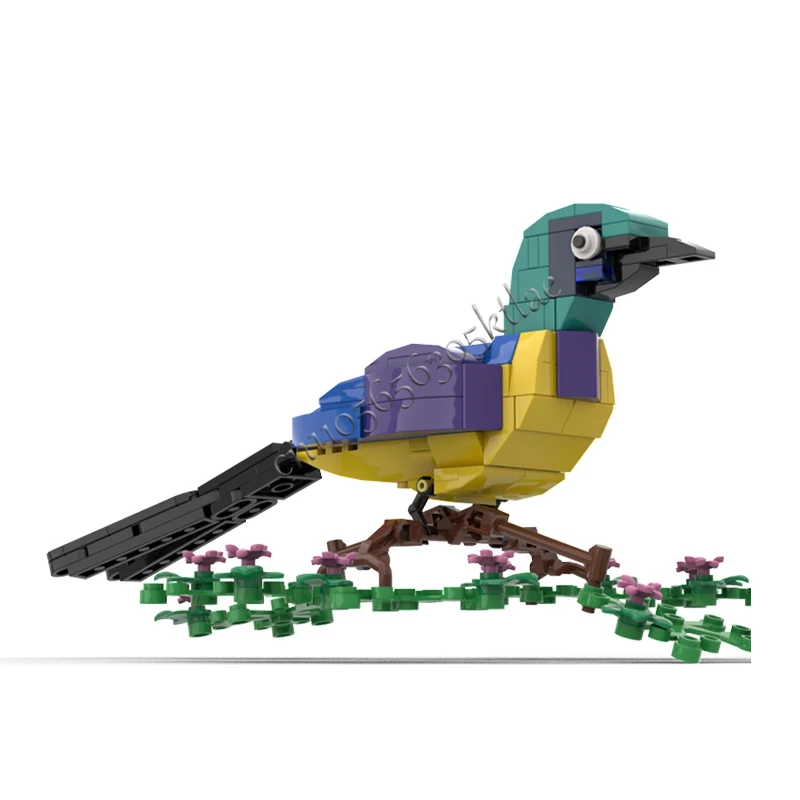 184 PCS Animal Golden Breasted Starling MOC Customize Modular Building Block Simple Popular Model Design DIY Toy Birthday Gift