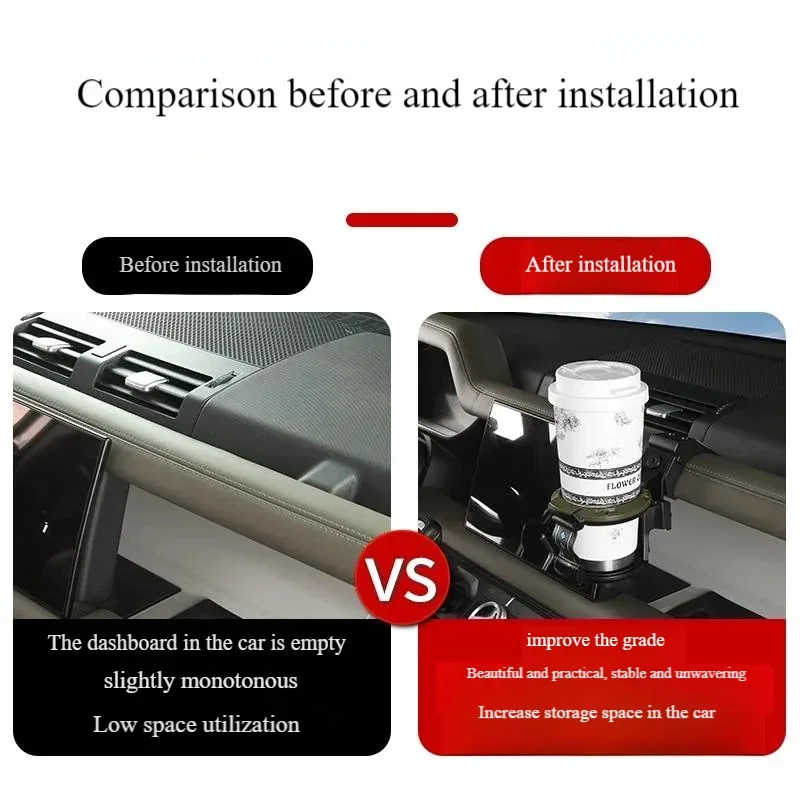 

For Land Rover Defender 90 110 130 2020-2025 Car Modified Center Console Water Cup Holder Car Door Beverage Stand Accessories