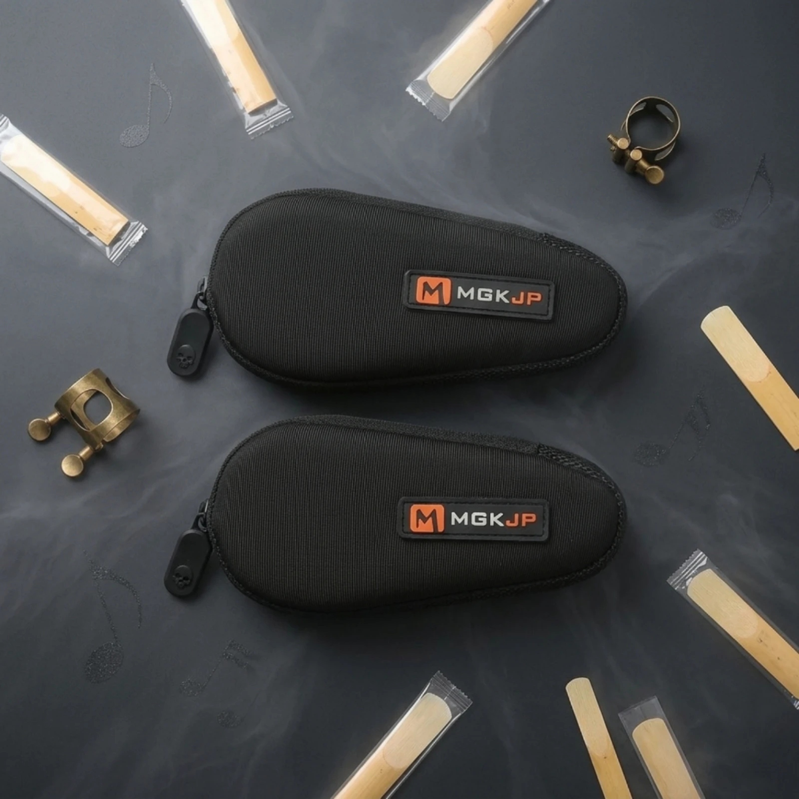 2 Pieces Clarinet Mouthpiece Pouch Shielding Saxophone Mouthpiece Pouch Padded Soft-Lined for Clarinetists, Gig Bag, Travel