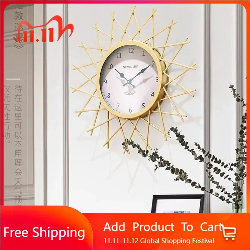 

Минималистичный дизайн настенных часов для ресторана, минималистичный модный эстетический роскошный настенный часы, художественная роспись, металлический Reloj De Pared, домашний декор