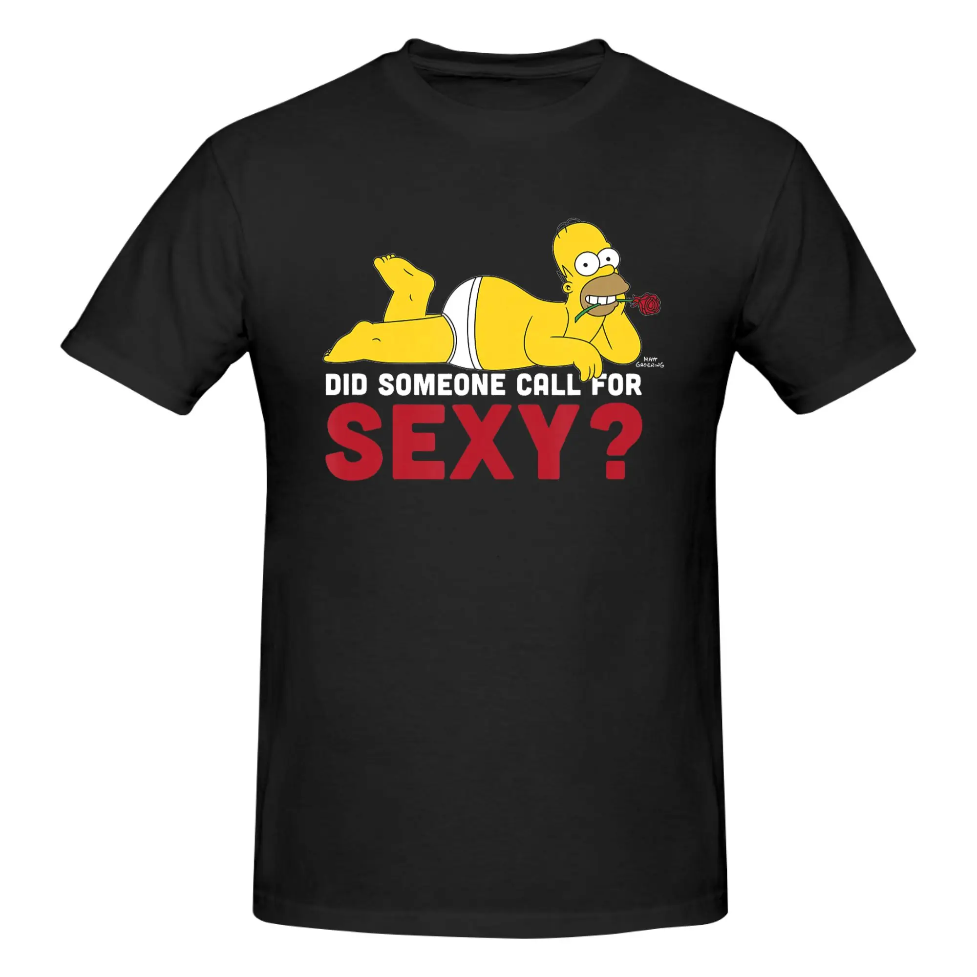 Camiseta sexy de algodón 100% para hombre, diseño de Homer Simpson, 1 pieza.