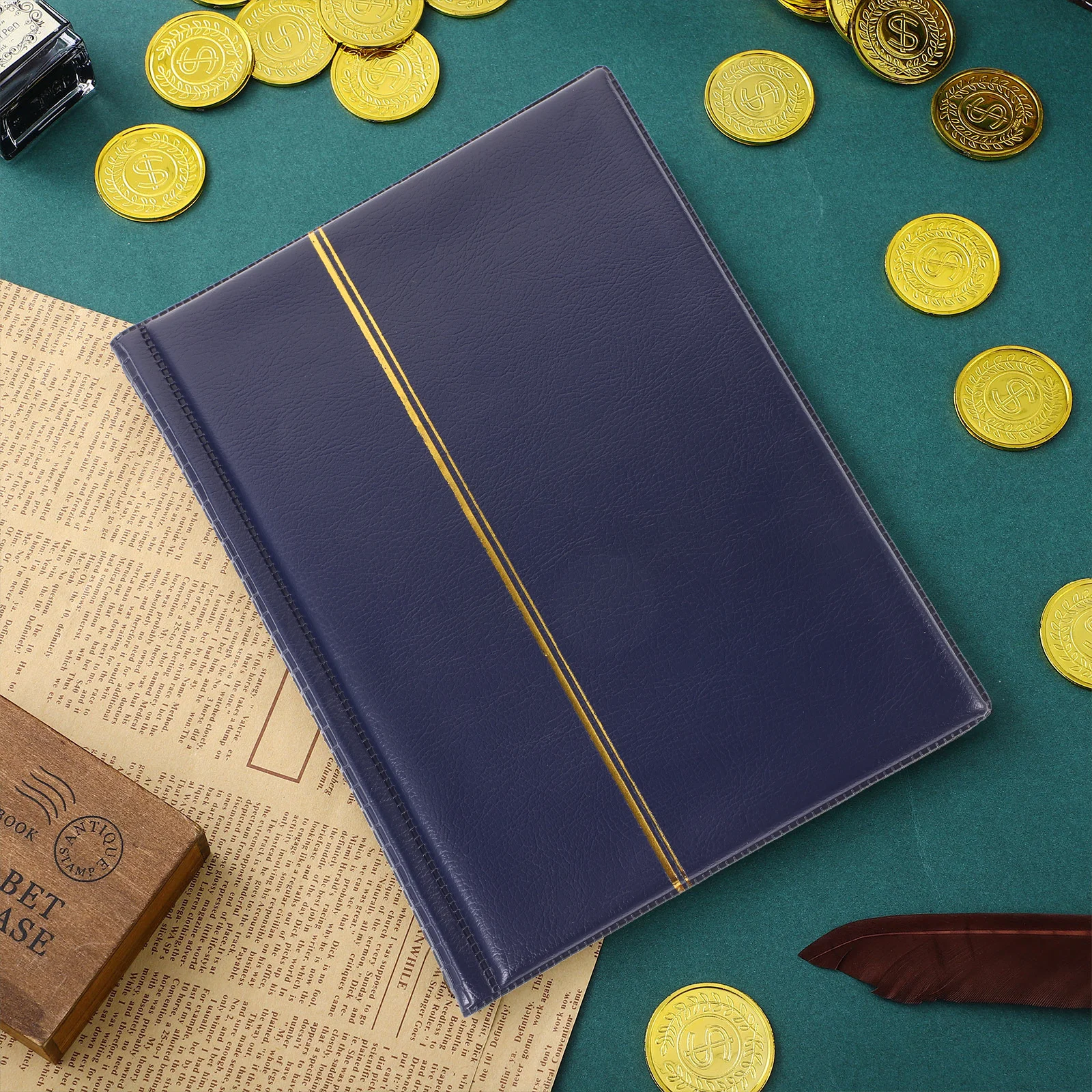 Livre de Collection de pièces de monnaie, 10 Pages, capacité de 250 pièces de monnaie, grande petite grille, fente transparente pour Albums de monnaie, collectionneurs, porte-cadeau