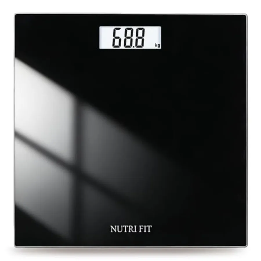 

Digital Bathroom Scale Body Weight Scales 400 lbs Ultra Slim Most Accurate for Gym Yoga Studio with Large Backlit Display, Blac