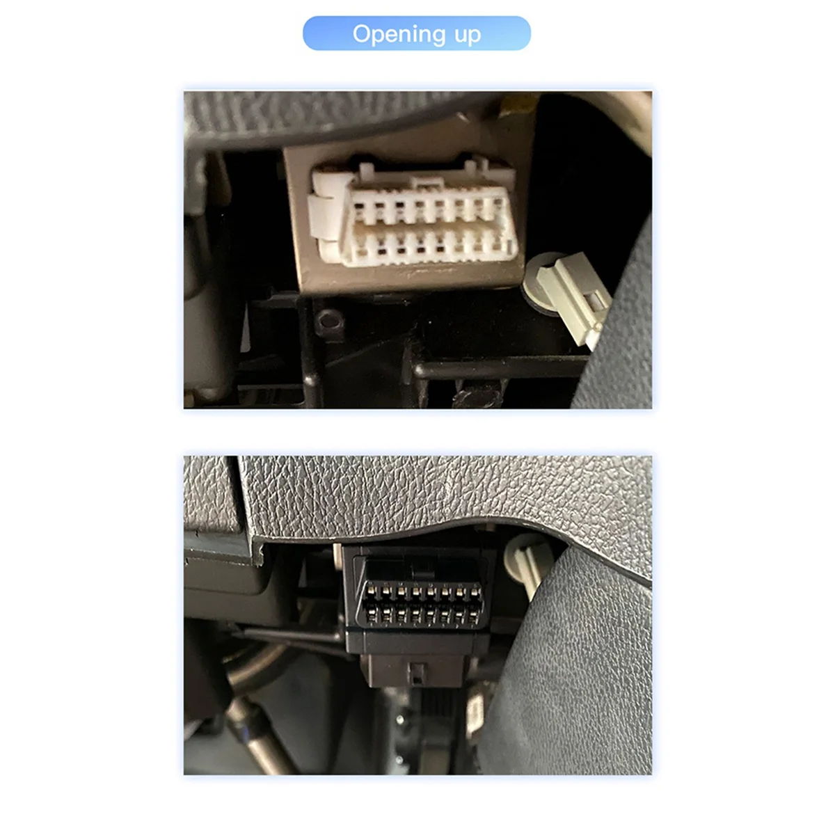 Car Mini OBD2 One Minute Two Extension Cable Automotive Universal 16-Pin Core Splitter Connected to Obd Devices(B)