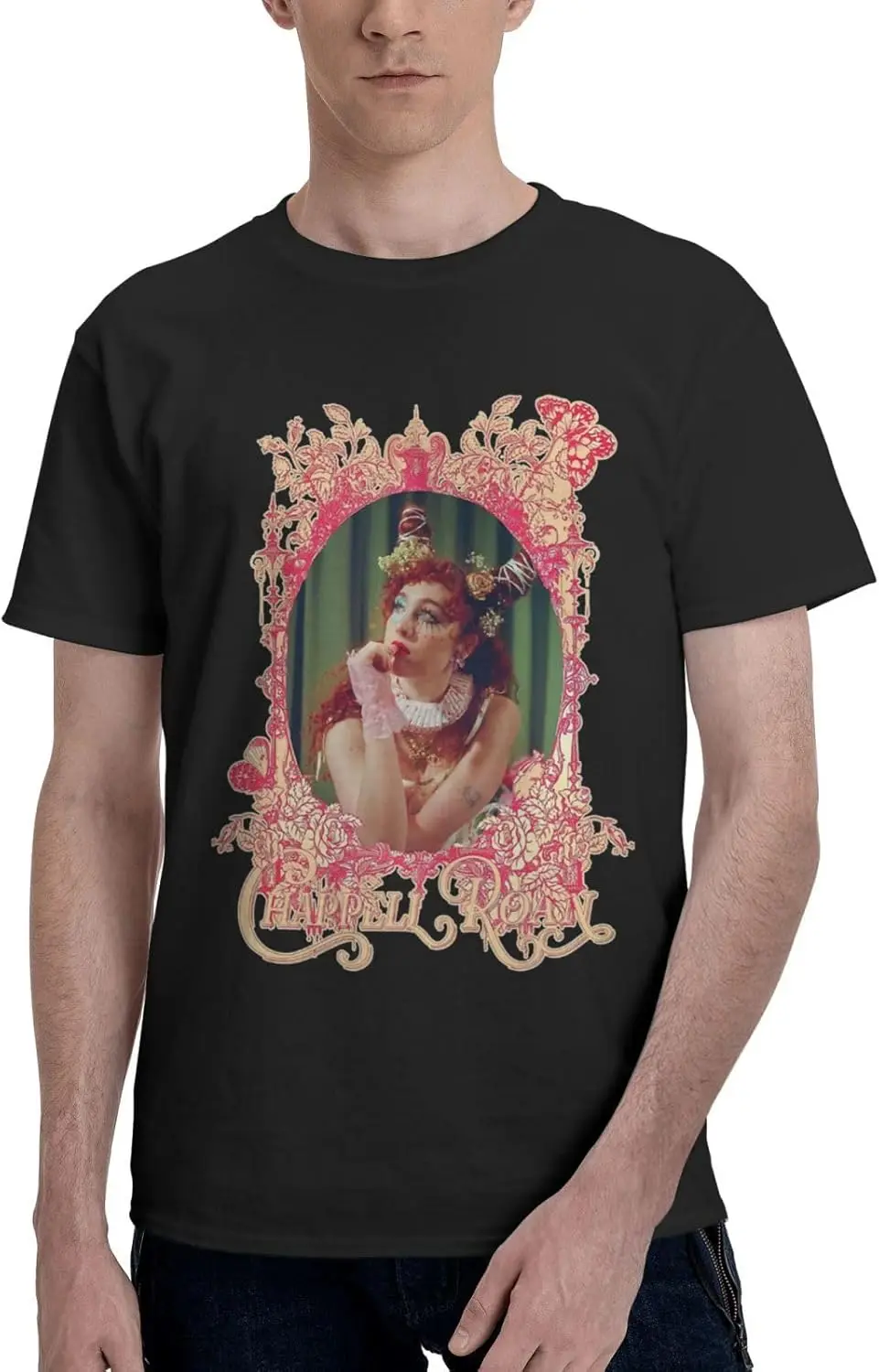 

Chappell Music Roan Men's Shirt Short Sleeve T-Shirt Classic Cotton Crew-Neck Top Motorcycle