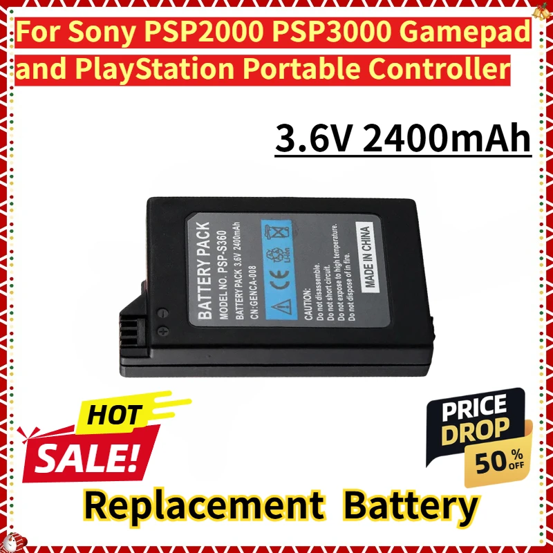 

For Sony PSP2000 PSP3000 Gamepad and PlayStation Portable Controller New Replacement Rechargeable Battery 3.6V 2400mAh