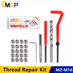 CMCP Thread Repair Kit M2-M16 Metric Thread Repair Kit For Restoring Damaged Threads Coil Drill Tool