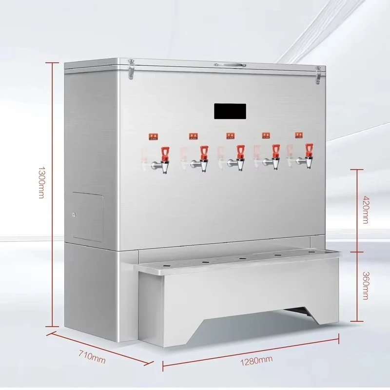 

Automatic vertical water dispenser with hot and cold water filtration system