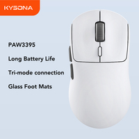 Kysona M600 V2 Wireless Mouse Gaming Mouse Wired 55g 26000DPI 6 Buttons Optical PAW3395 Computer Bluetooth Mice For Laptop PC