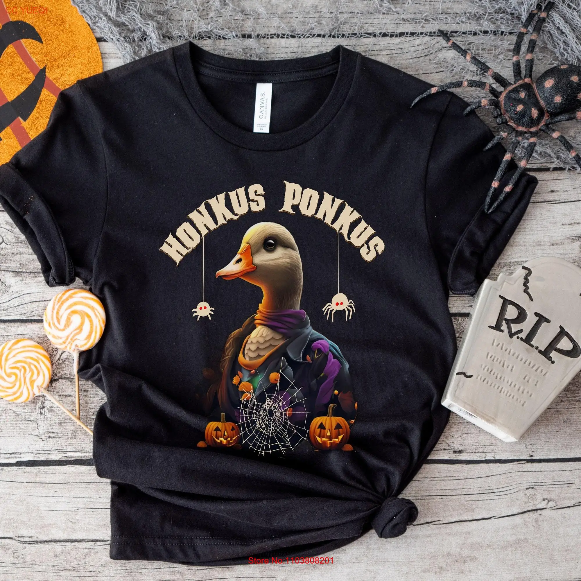 Забавная футболка с длинным или коротким рукавом для Хэллоуина Honkus Ponkus