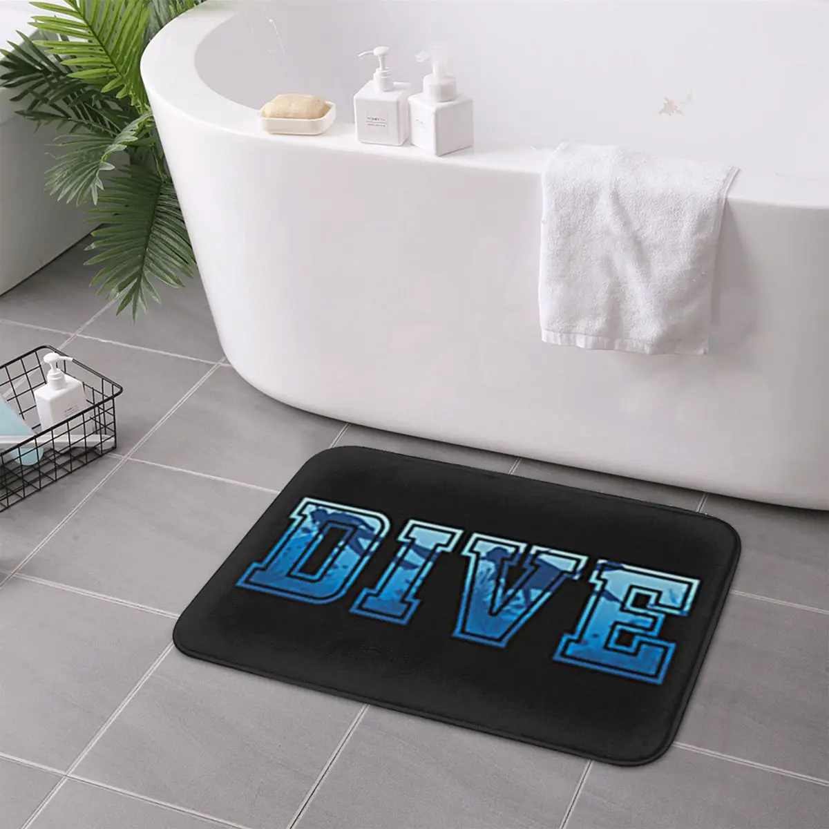 Dive Scuba Diving Anti-slip Doormat Floor Mat Dust-proo Carpet Rug for Kitchen Entrance Home Bedroom Footpad Mats