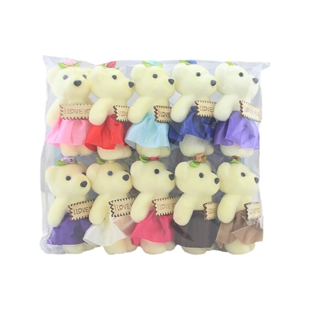 10pcs/set Room Decoration Foam Bear Bear Foam Animal Mini Bear Flower Bouquet Cartoon 10cm Cartoon Bouquet /Children