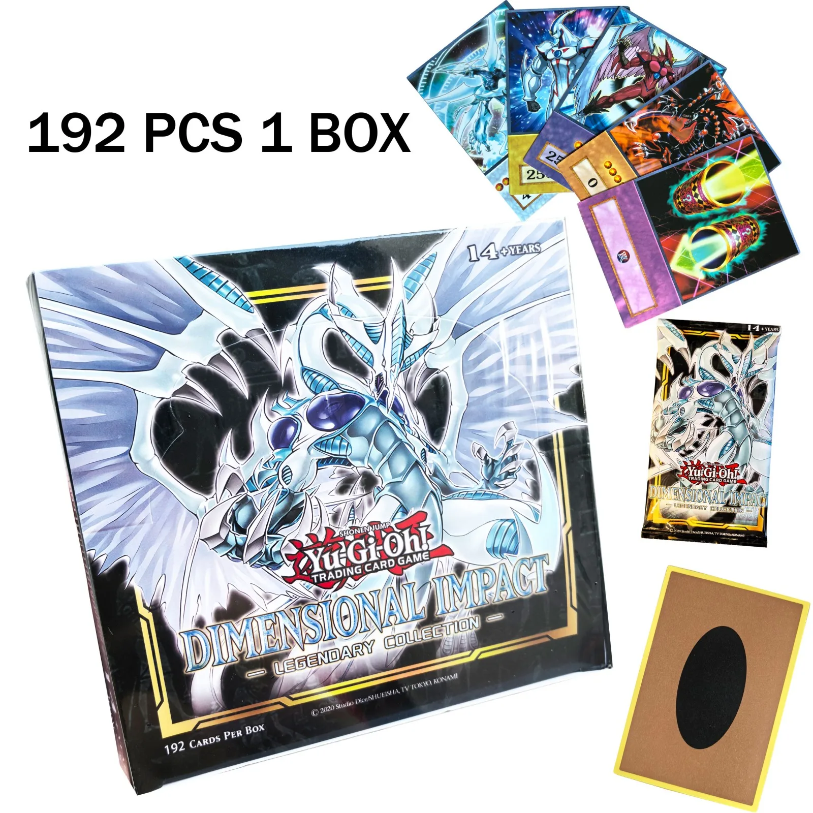 

Новинка, 192 шт., карты Yu-Gi-Oh в стиле аниме, слепая коробка, голубые глаза, темный волшебник Exodia Yugioh DM, классическая прокси-карта «сделай сам», подарок для детей
