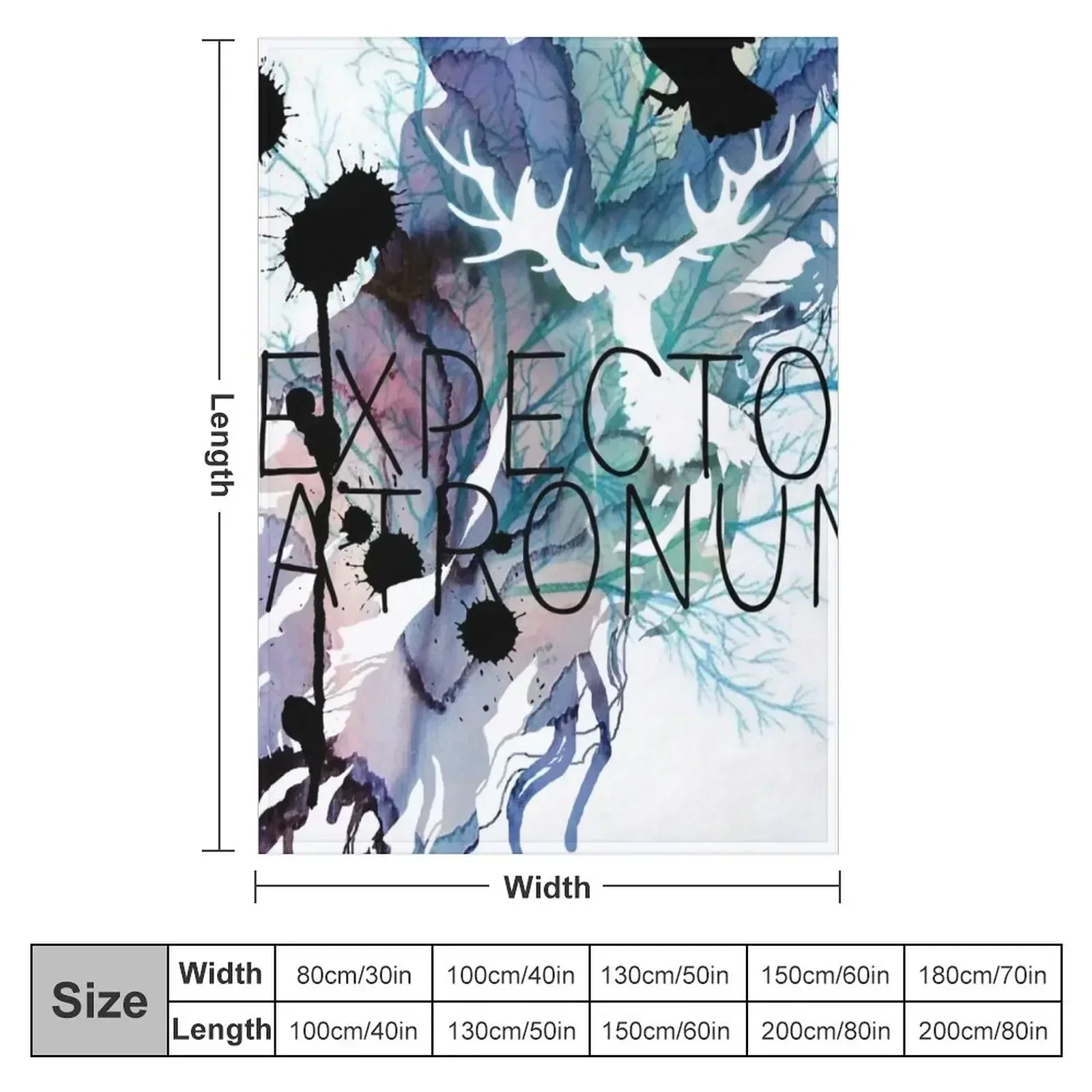 New EXPECTO PATRONUM HEDWIG WATERCOLOUR Throw Blanket couch cozy soft plush fuzzy picnic outdoor blanket