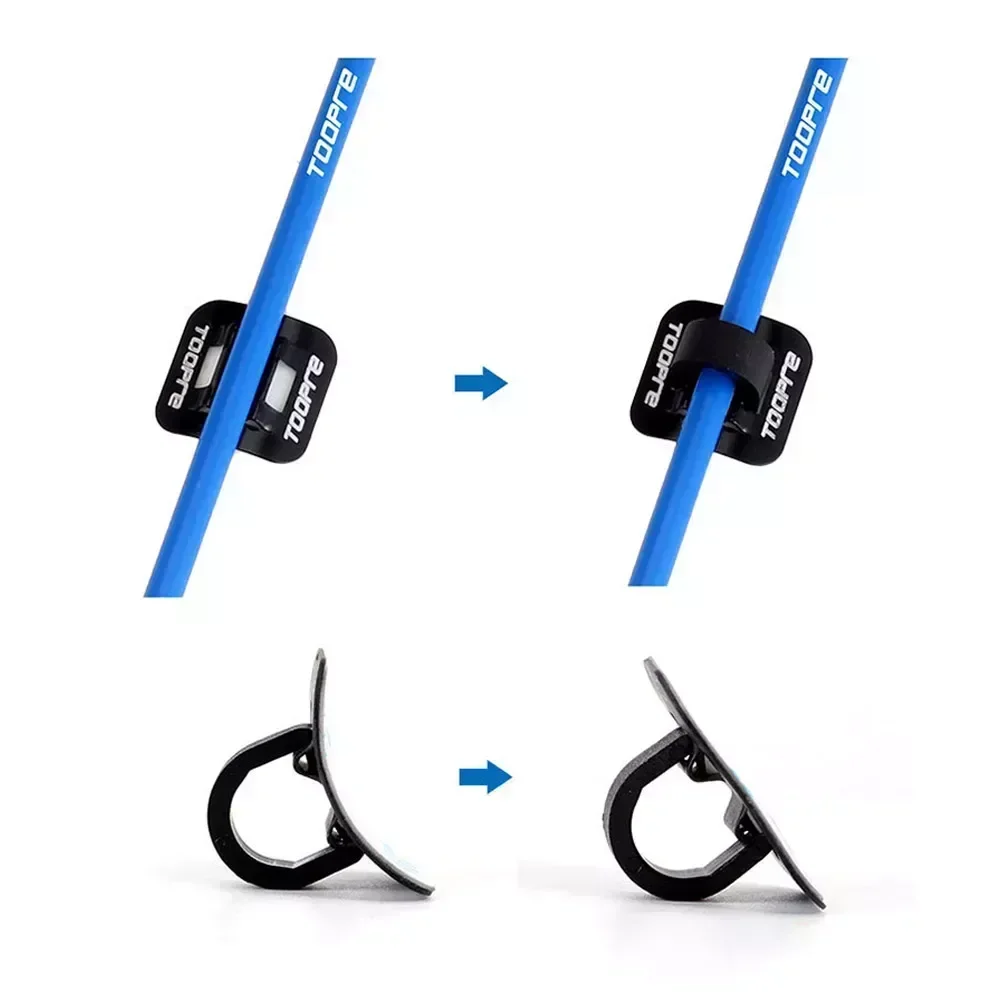 SPORTFUNSF 10 Sets Mountain Bike Bicycle Brake Cable Guide Seat Frame Tubing Fixing Clamp C-buckle Cycling Accessories PART image 3