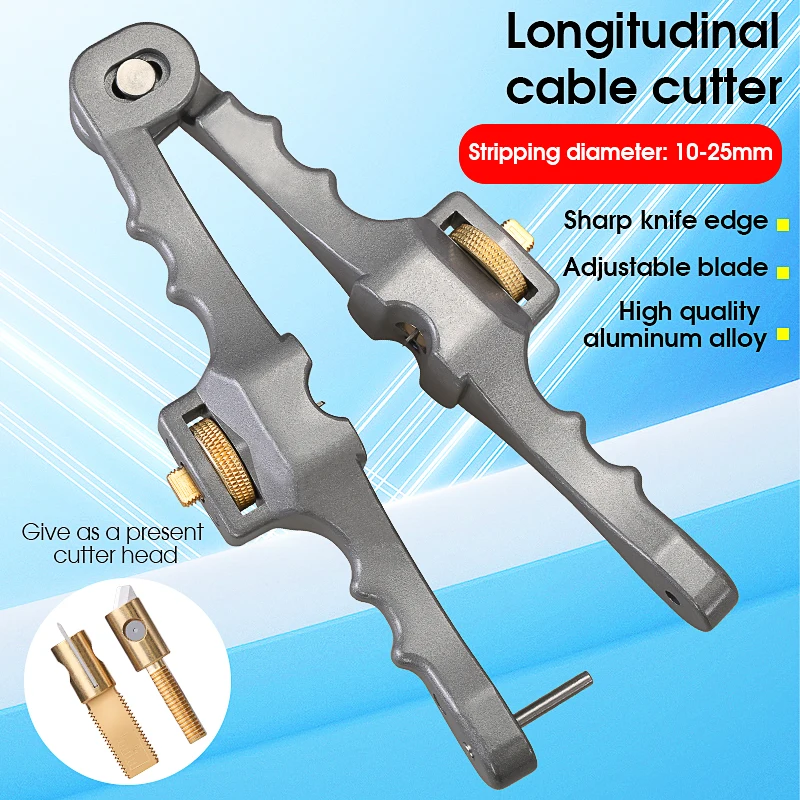

Metal SI-01 Longitudinal Cable Opener Wire Stripper Optical Fiber Cable Stripper 10-25MM Fiber Sheath Stripping Tool Slitter
