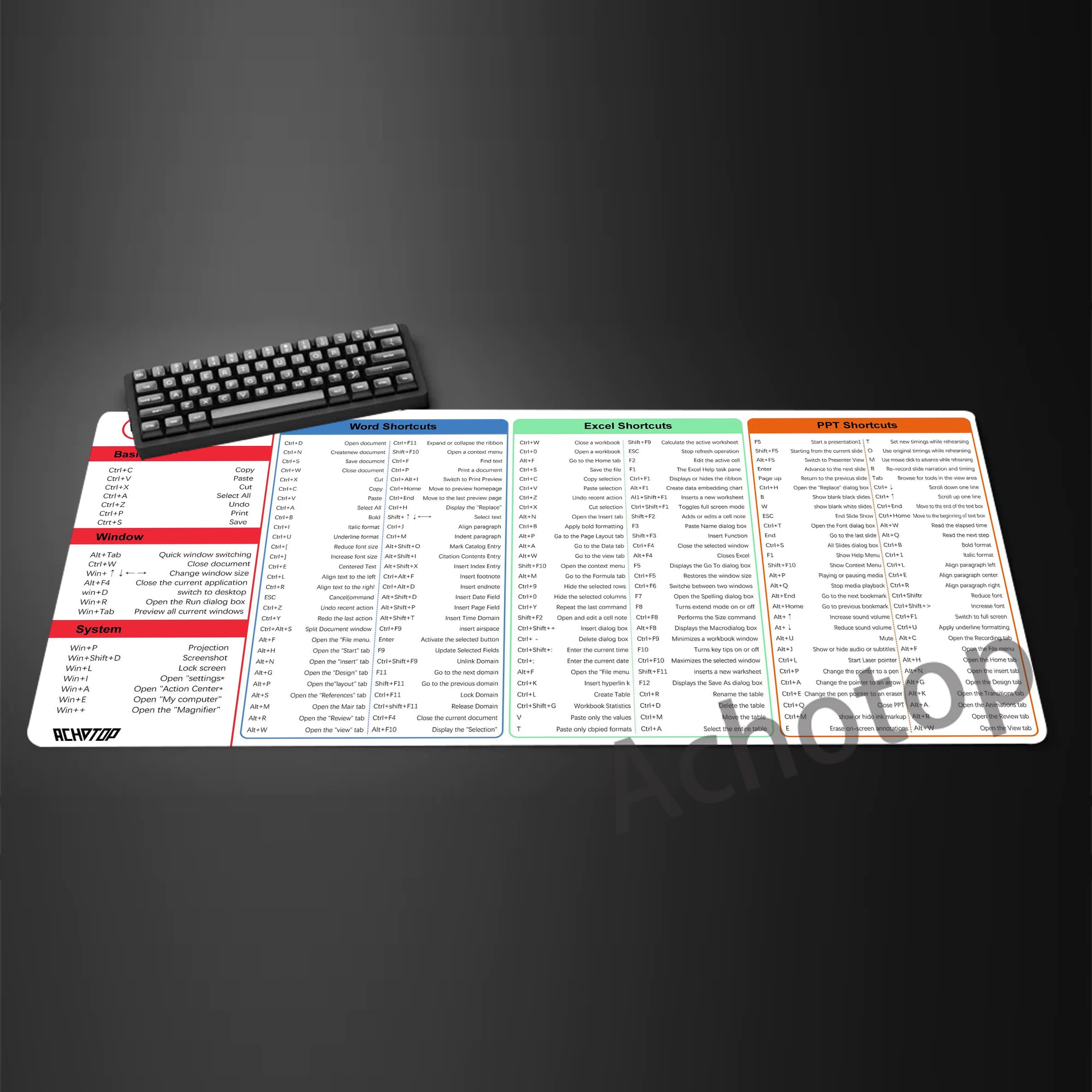 

Windows Shortcuts Mousepad Gamer Mouse Pad Gaming Desk Mat Alfombrillas De Ratón Locking Edge Mouse Mat Keyboard Pads 800x300mm