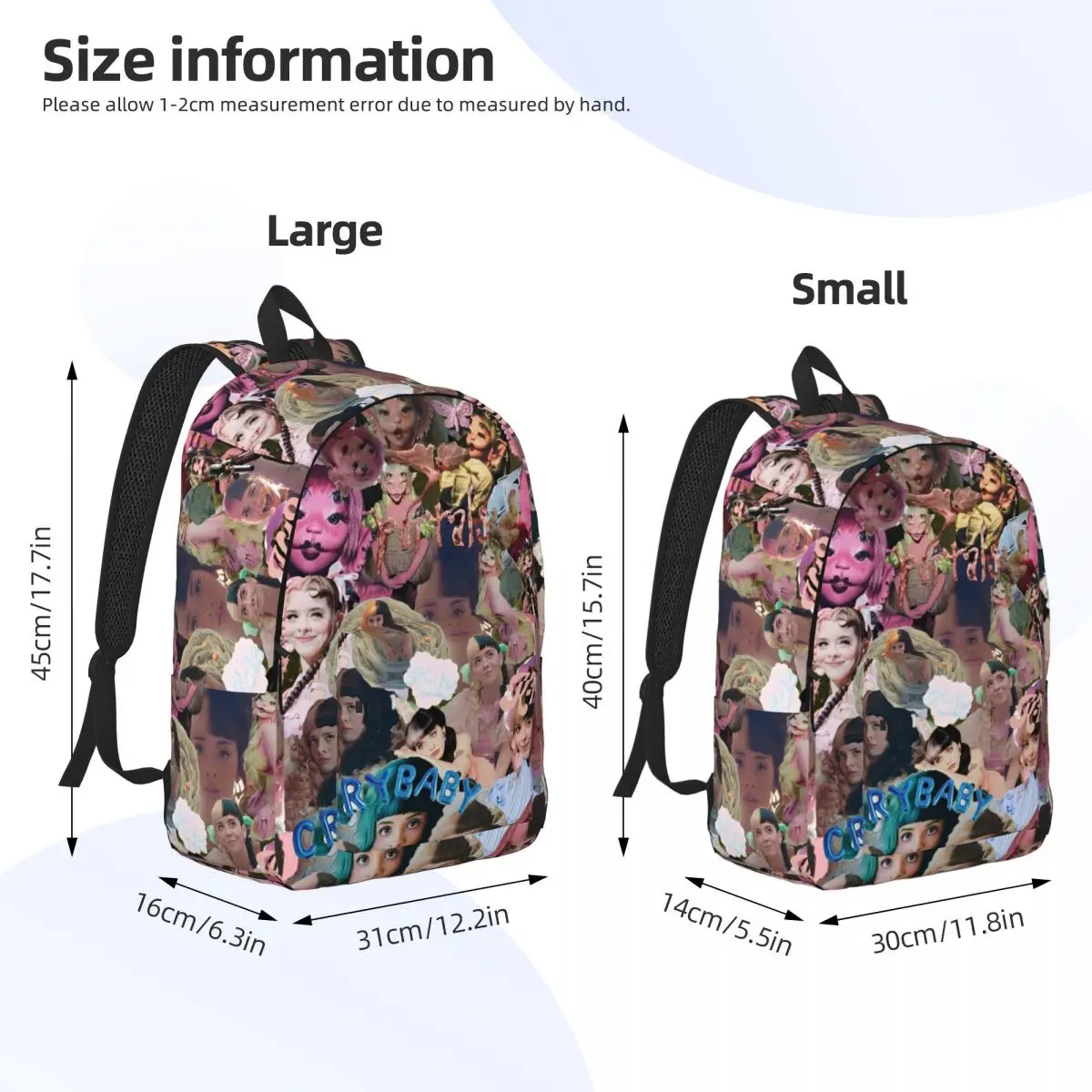 Melanie Martinez Singer Teenage Backpack Lightweight Student Work Music Daypack for Men Women College Shoulder Bag