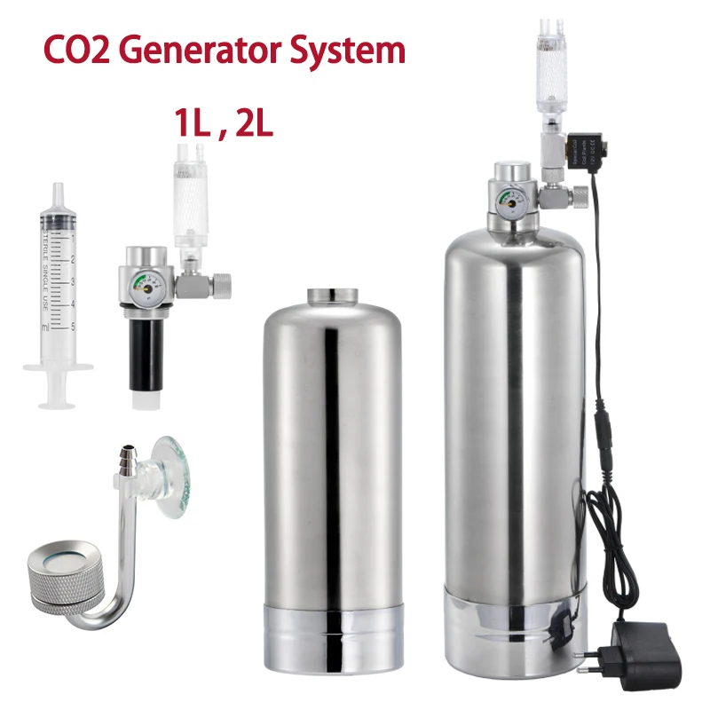 

CO2 Generator System Aquarium CO2 Cylinder Raw Material Carbon Dioxide Reaction Steel Cylinder Generator Set Plant Fish Tank