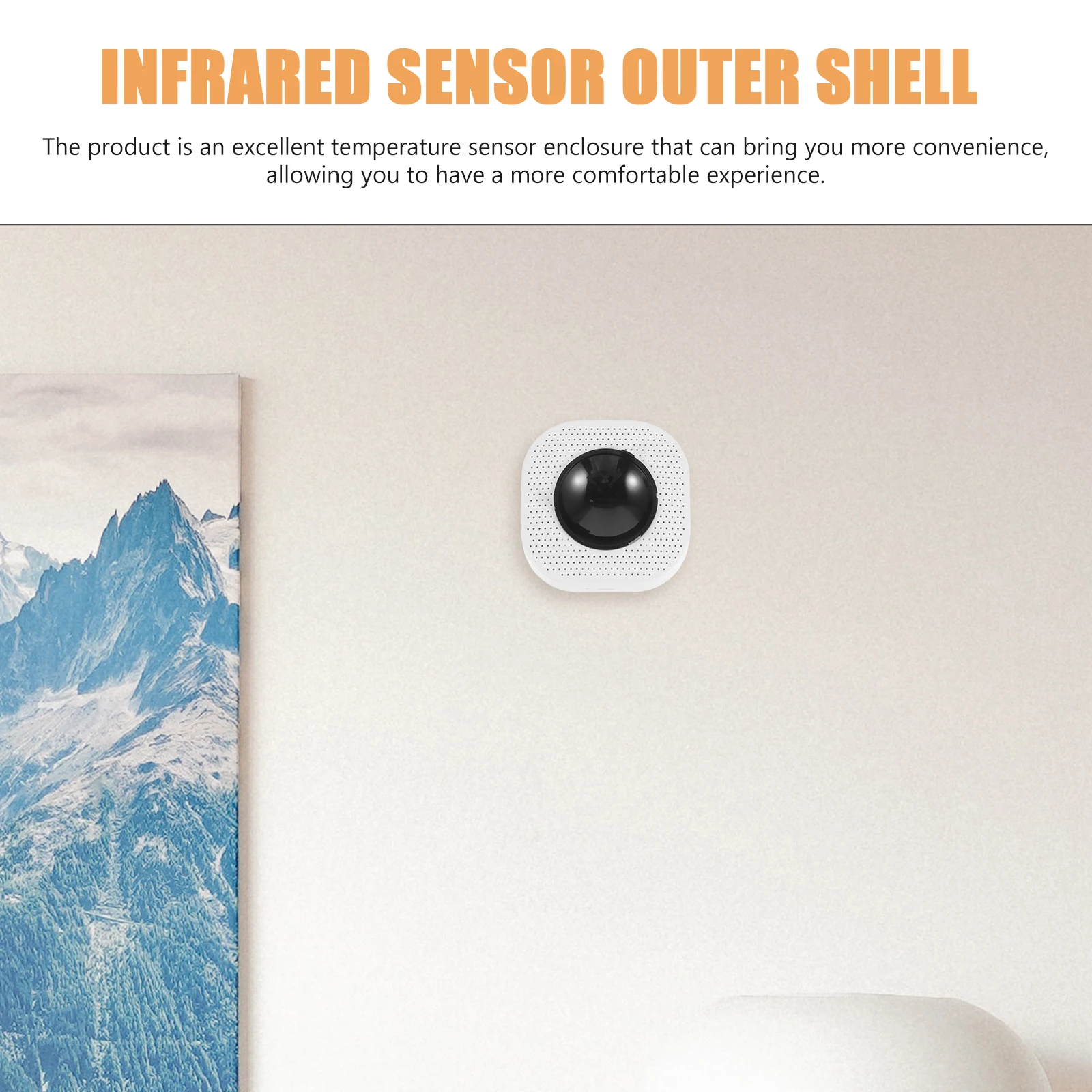 

Infrared Sensor Housing White Black ABS Cover Temperature Outer Multi Functional Easy Installation