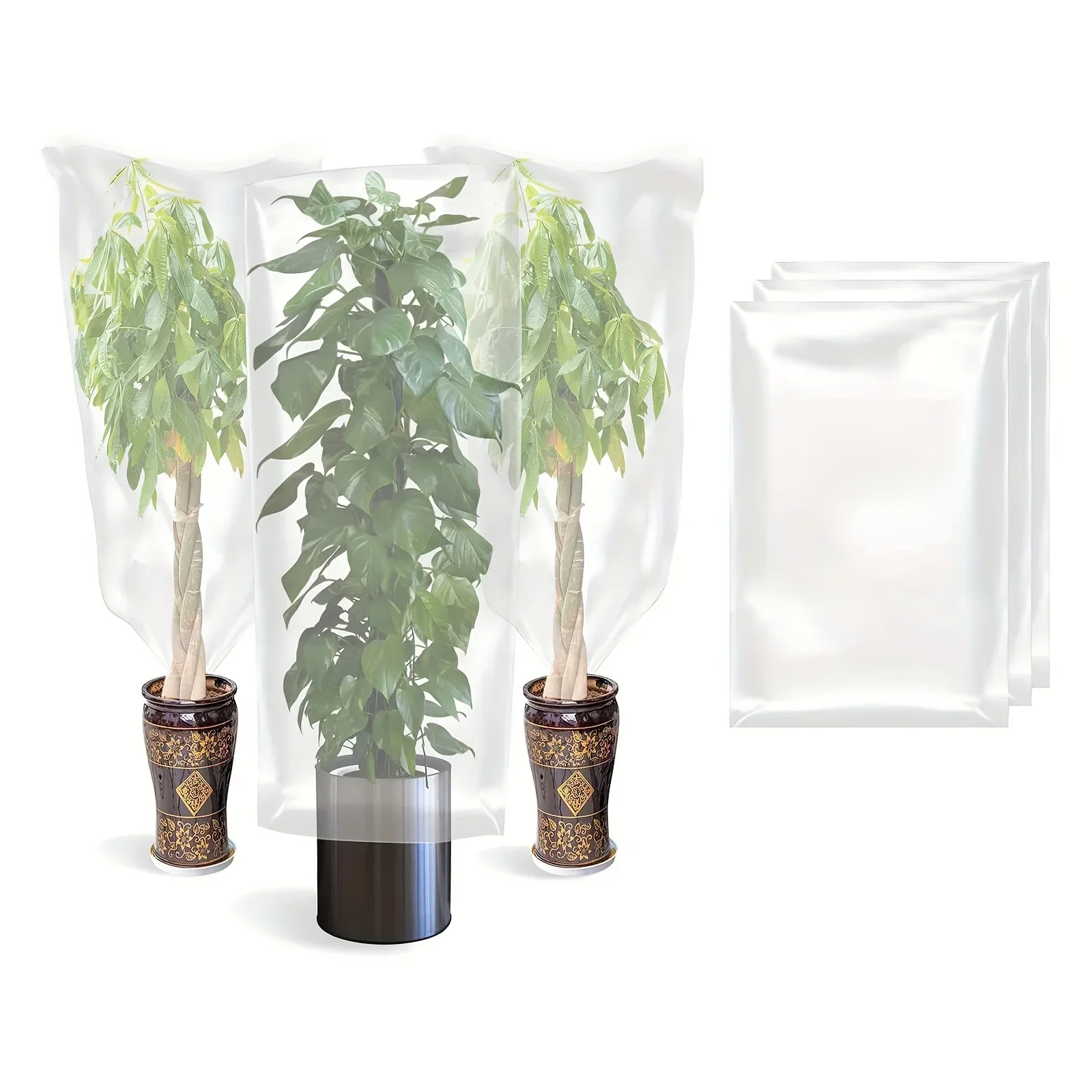 Plant Protection Film Cover Winter Transparent Plant Freeze Protection Bags Outdoors Garden Greenhouse Plant Frost Cover Bags