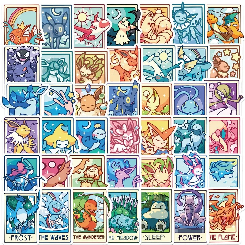 

60 шт. милых стикеров с Покемонами и Пикачу в стиле Таро, аниме-наклейки для чехлов телефонов, скрапбукинга, дневников, блокнотов, мультяшные стикеры