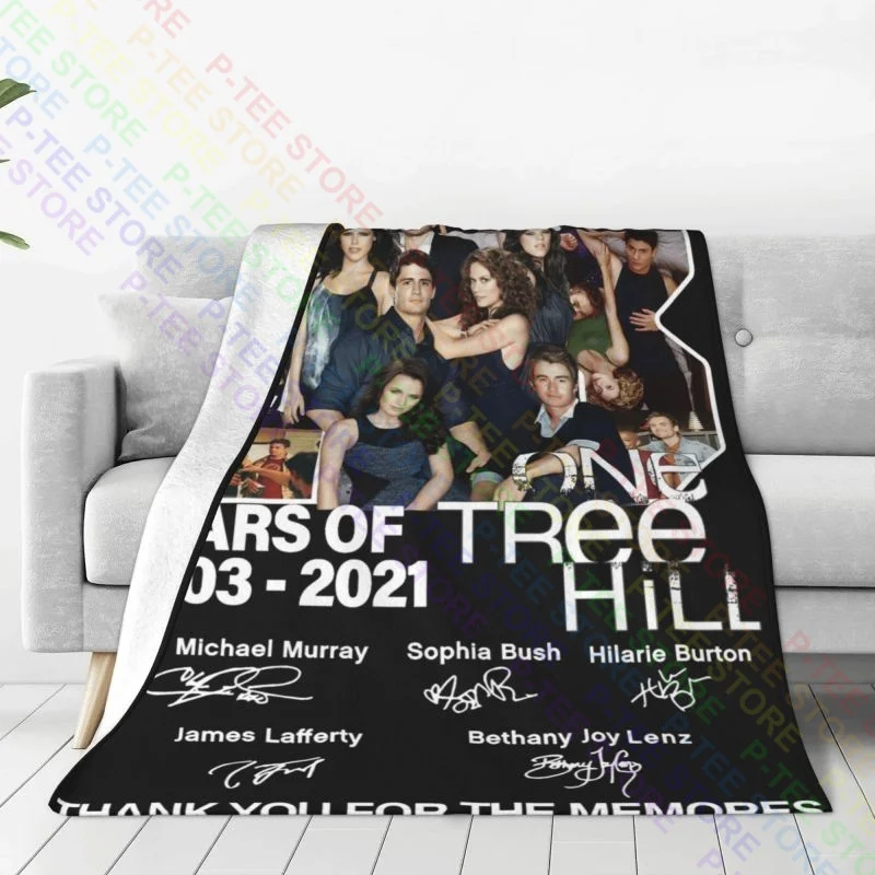 18 Years Of One Tree Hill Cast Signature Anniversary Blanket Shaggy Dust Cover Family Expenses