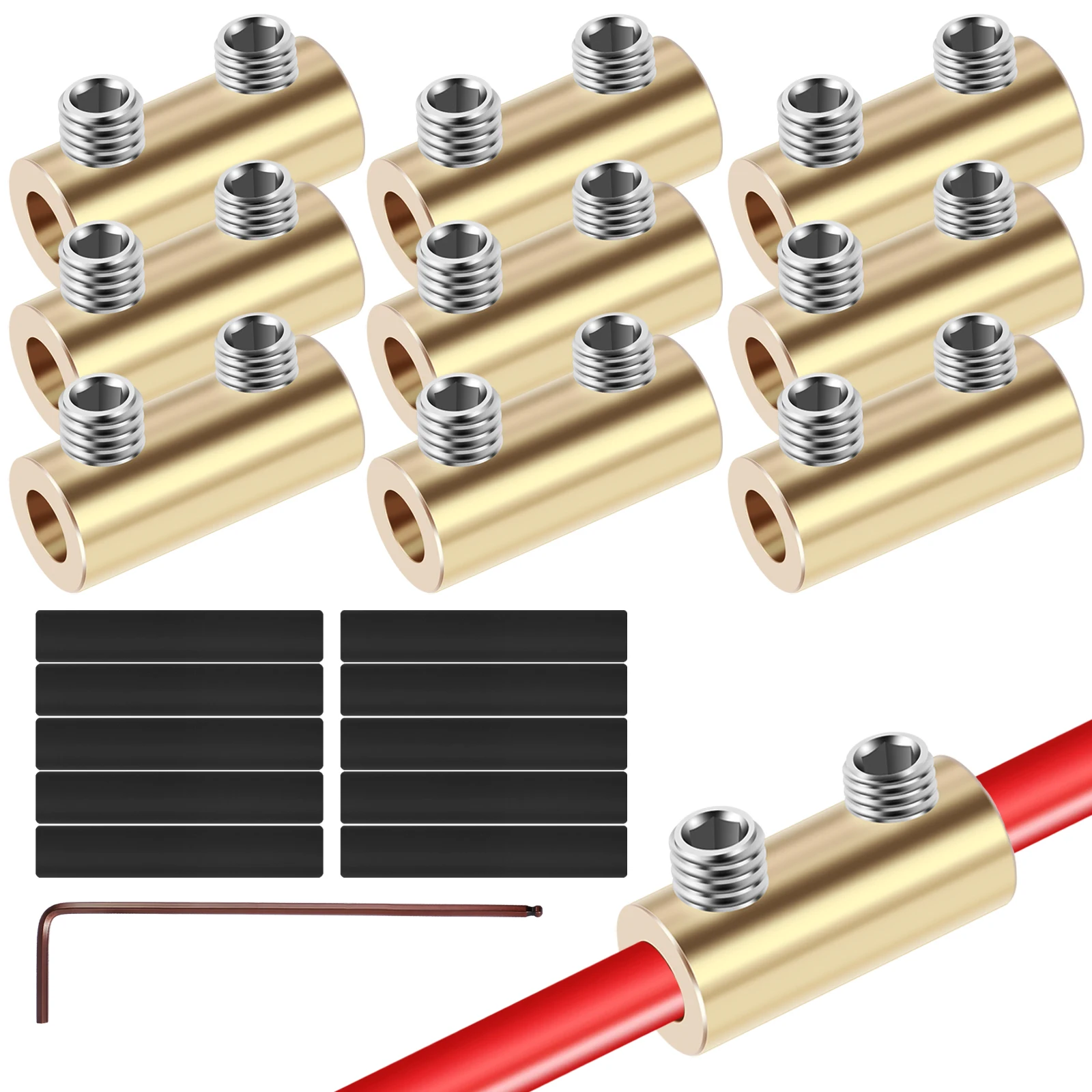 

Copper Wire Connector Nut Kit 60A-Square 80A-Round Waterproof Splicing Wiring Connector Auto Circuit Wire Connecting Terminal