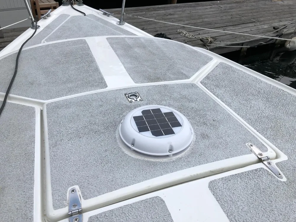 2.5 واط مروحة تنفيس تعمل بالطاقة الشمسية مدخل ومستخرج تهوية للقافلة Rv مع مفتاح بطارية ليثيوم قابلة للشحن