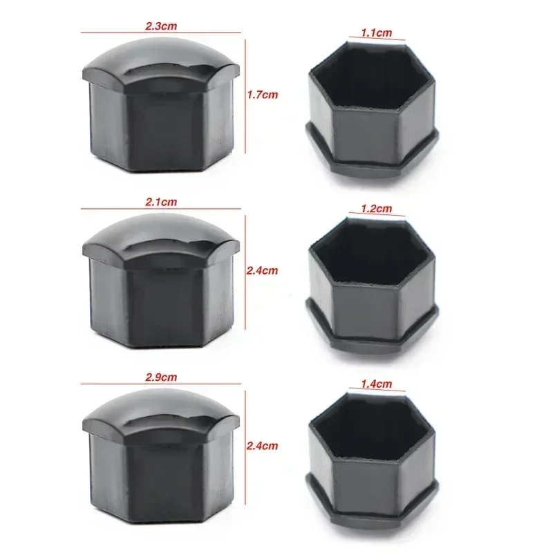 20Pcs Car Wheel Nut Caps Cover Auto Tyre Anti-Rust Hub Screw Protection Nut Styling Decoration Tools Accessories 17mm 19mm 21mm