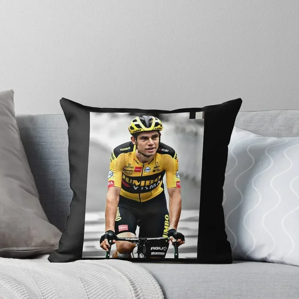 

Wout van Aert in action! Throw Pillow luxury sofa pillows Decorative Cushions Christmas Covers pillow