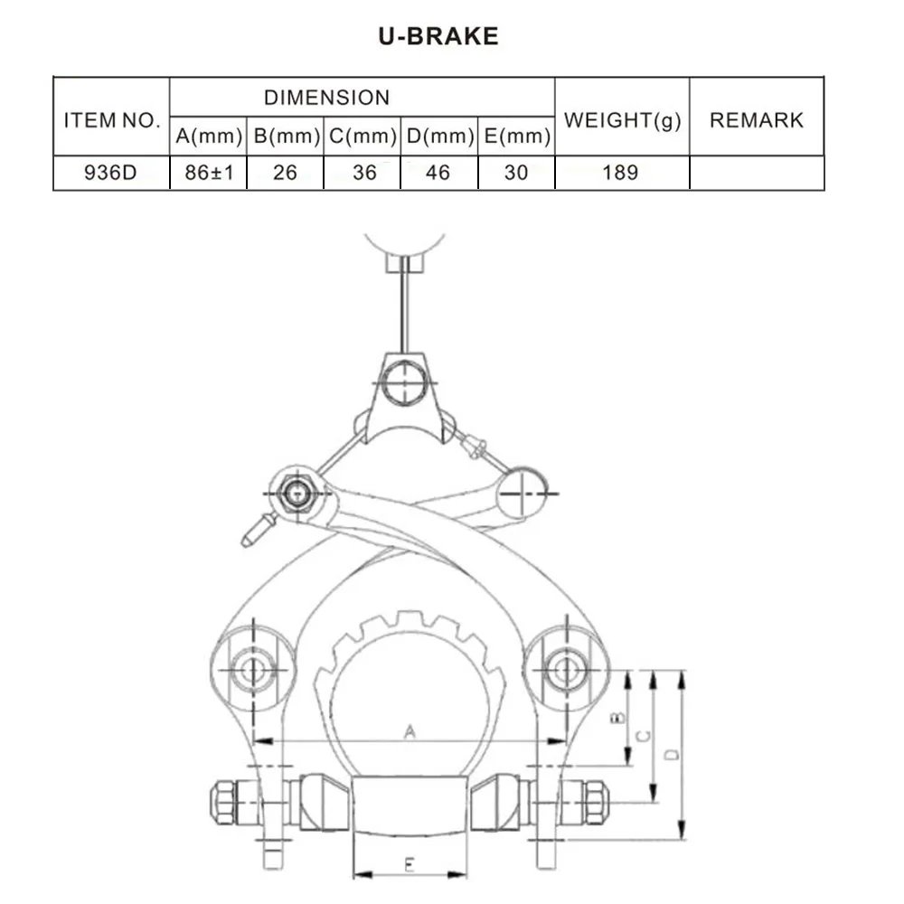 CEJLRO BMX Rear U- Brake Aluminum  Forged Brake Bicycle Brake Alloy Bake Parts BMX Brake System