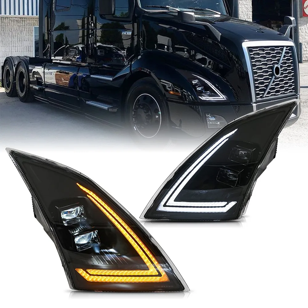 

1 комплект светодиодных фар в сборе для Volvo VNL/VENR 2018-2024 гг., передняя фара, последовательная сборка, аксессуары для фар LH + RH