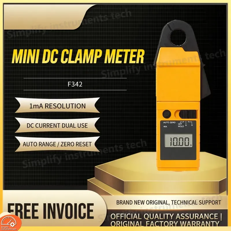 F342 Small Current Clamp Meter AC DC Clamp Meter High Precision Leakage Current Tester Ampere Level Multimeter for