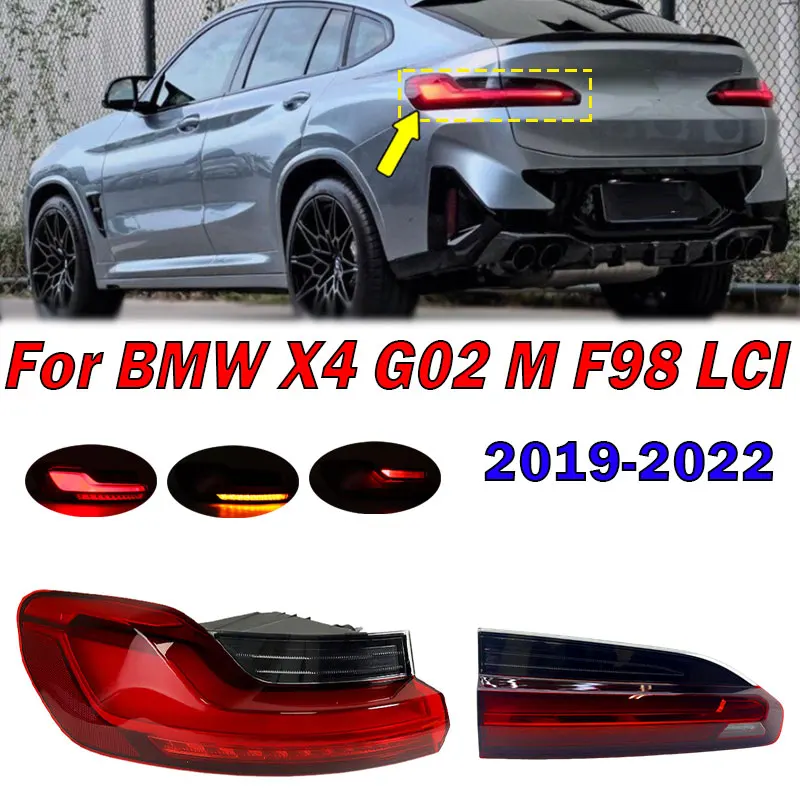 

For BMW X4 G02 M F98 LCI 2019-2022 LED Tail Light Car Rear Turn Signal Light Stop Brake Lamp 63217409395 63217409396 63217433797
