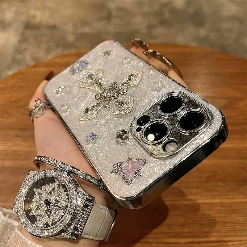 Casing ponsel pola timbul kulit, penutup warna Solid huruf emas populer modis untuk iPhone 15 14 13 12 Pro Max