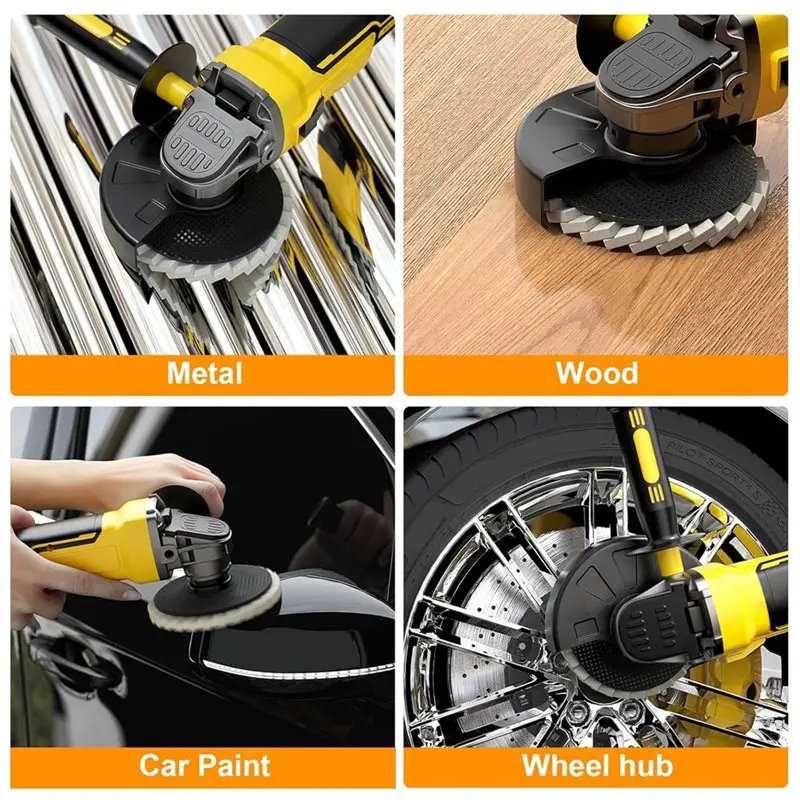 AB35-Roda Poles Wol & Kit Senyawa Roda Poles Aluminium Cakram Flap Felt Untuk Mesin Gerinda Sudut Untuk Kayu, & Otomotif