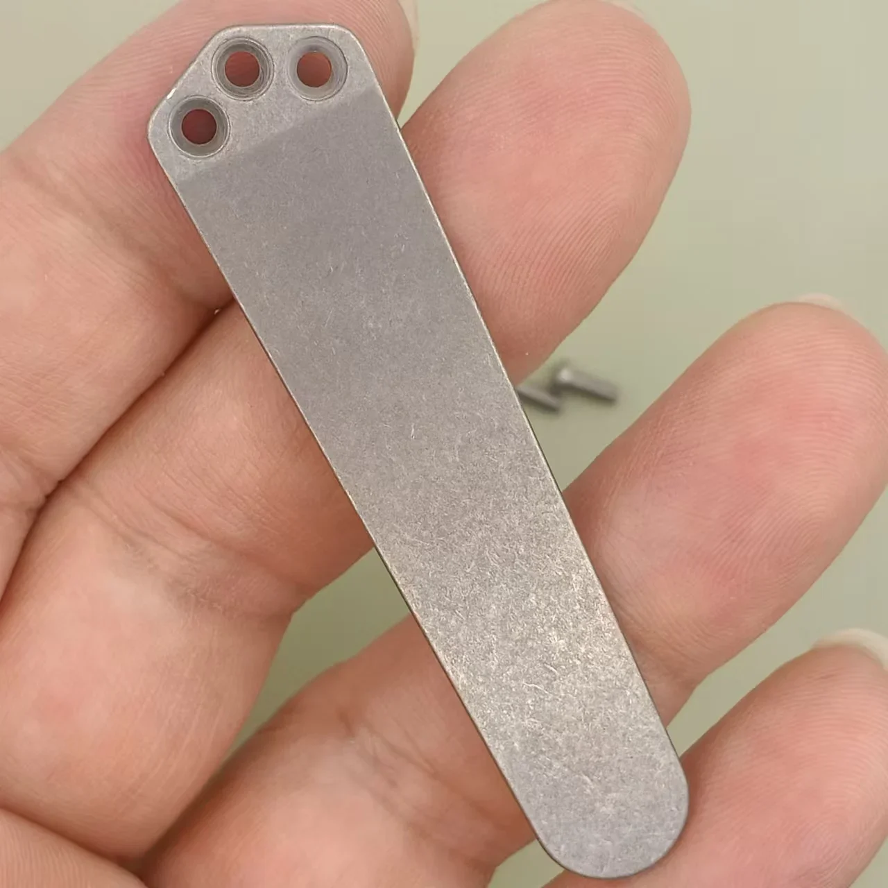1PC. Stone Washing TC4 Pocket Clip for Benchmade/Spyderco/Emerson 3-Hole Pocket Clip