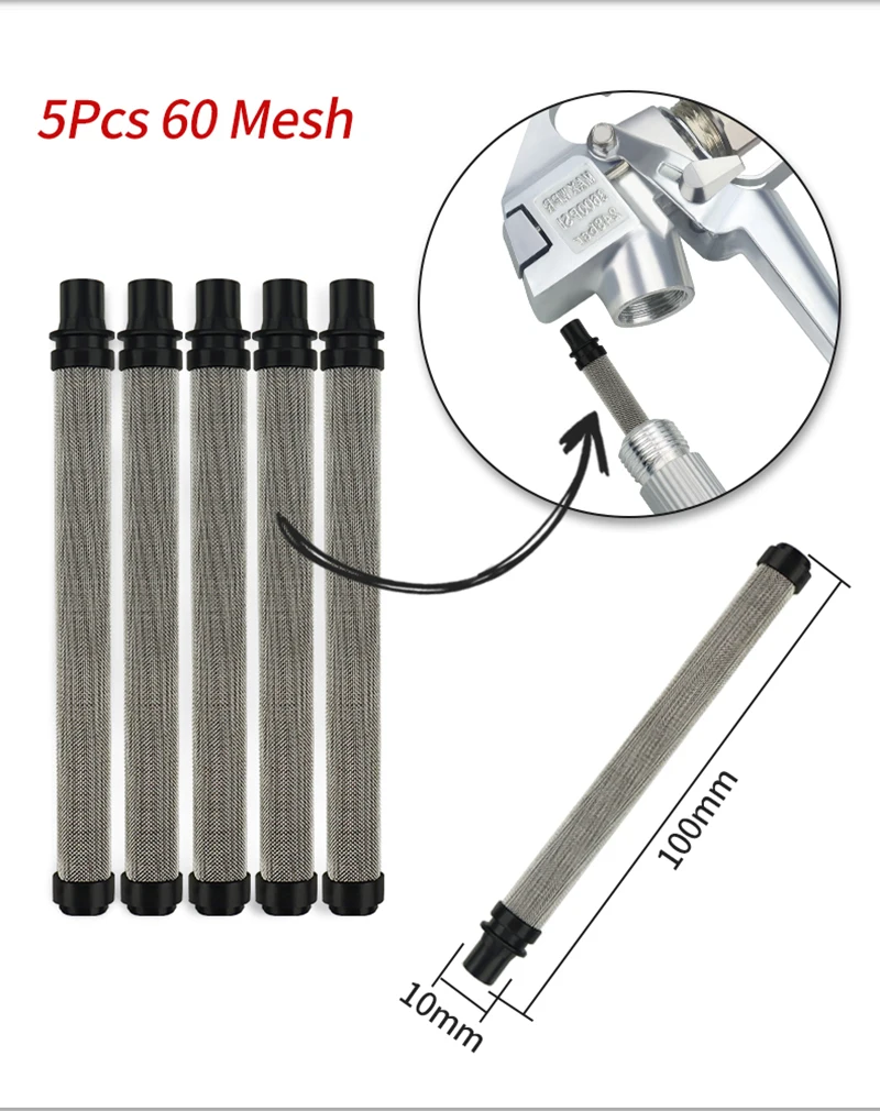 5 Stück 30-200 Mesh Airless Farbspritzfilter – Reduziert Düsenverstopfung – Zubehör für Spritzgeräte – Detail 7