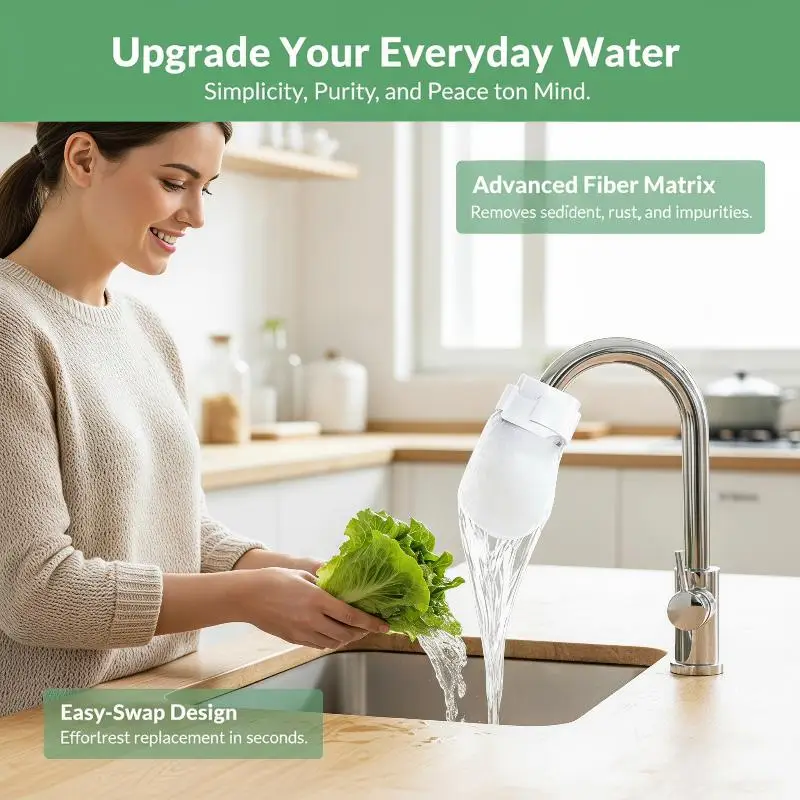 40/50/100Pcs Universal Faucet Filter Cotton Anti-splash Thickened Water Purifier Pads for Bathroom Kitchen Daily Use