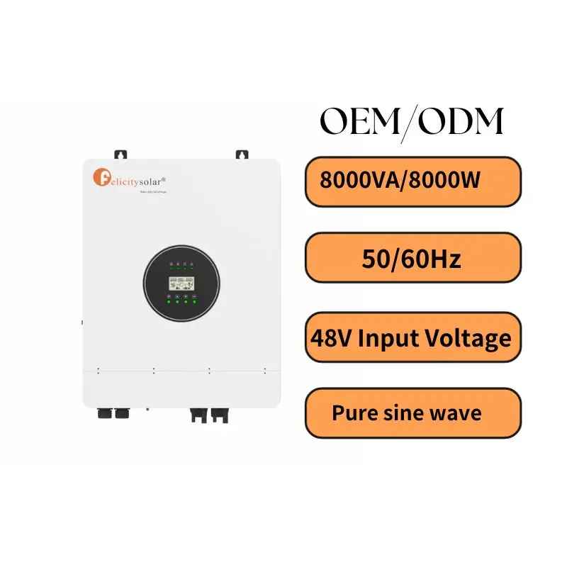 High Frequency Hybrid Solar Inverter 48V 8Kw 10Kw Pure Sine Wave 48 Volt Off Grid DC/AC Solar Pv Power Invertersrs
