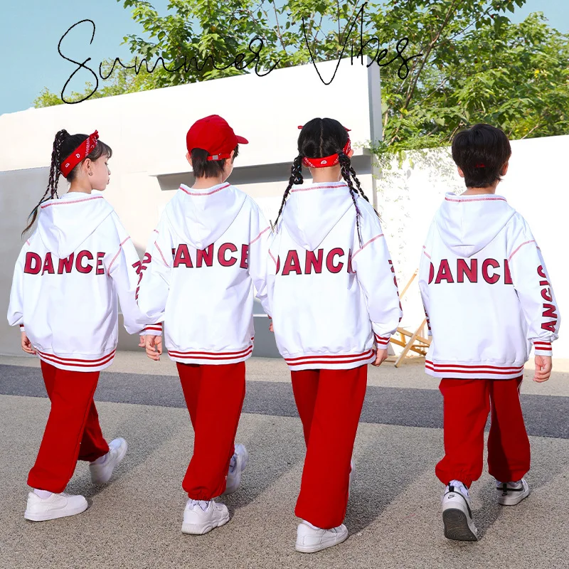 Disfraces de Hip Hop de moda de salón para niños, ropa de baile para niñas, ropa de baile callejero, abrigo, camisetas de gran tamaño, Pantalones