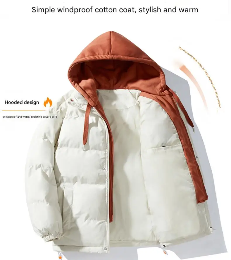 

Бесплатная доставка, зимняя мужская куртка в японском стиле, парка из двух предметов с капюшоном, толстое теплое пуховое пальто, уличная ветровка