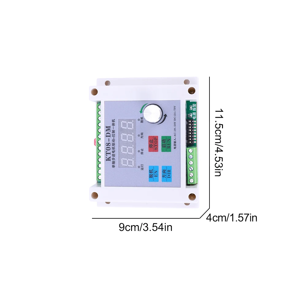 KTO8-DM مولد نبضات محرك متدرج محرك التحكم نظام متكامل 32 بت DSP محور واحد ستبليس سرعة تيار مستمر 24-70 فولت/التيار المتناوب 18-50 فولت