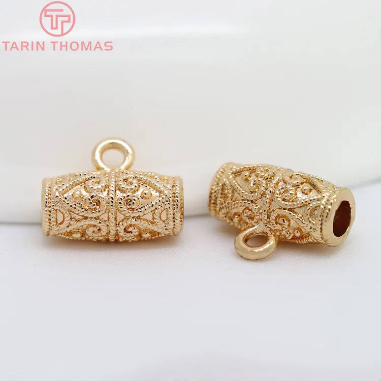 (2740)6PCS 10*13MM 24K  Gold Color Plated Brass Charms Pendants Connector High Quality Diy Jewelry Findings Accessories