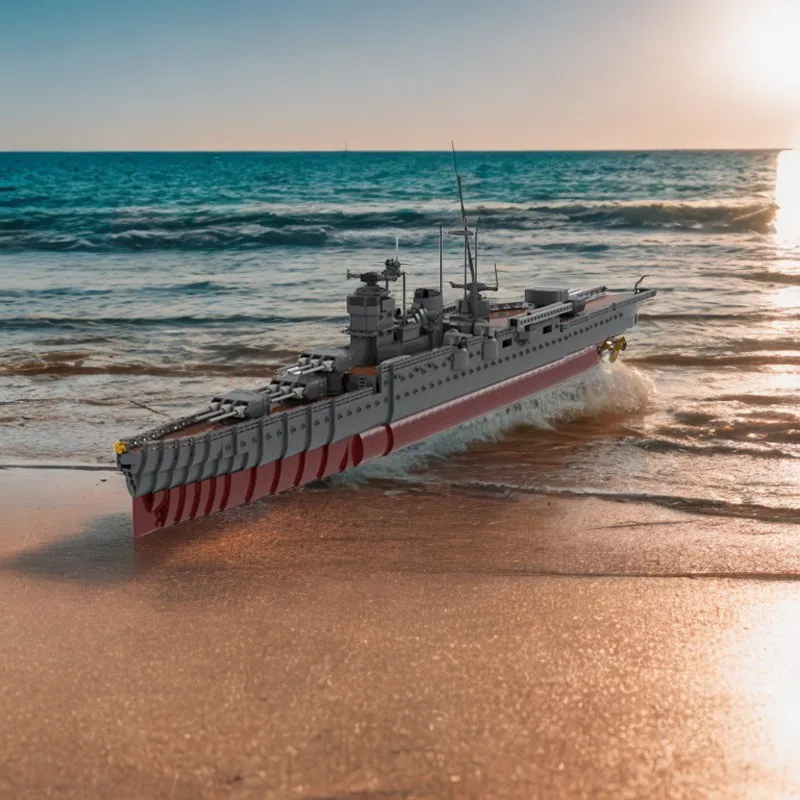 2846PCS Mogami MOC DIY Model Building Blocks – Detai Mogami Cruiser with Display Stand & Plaque